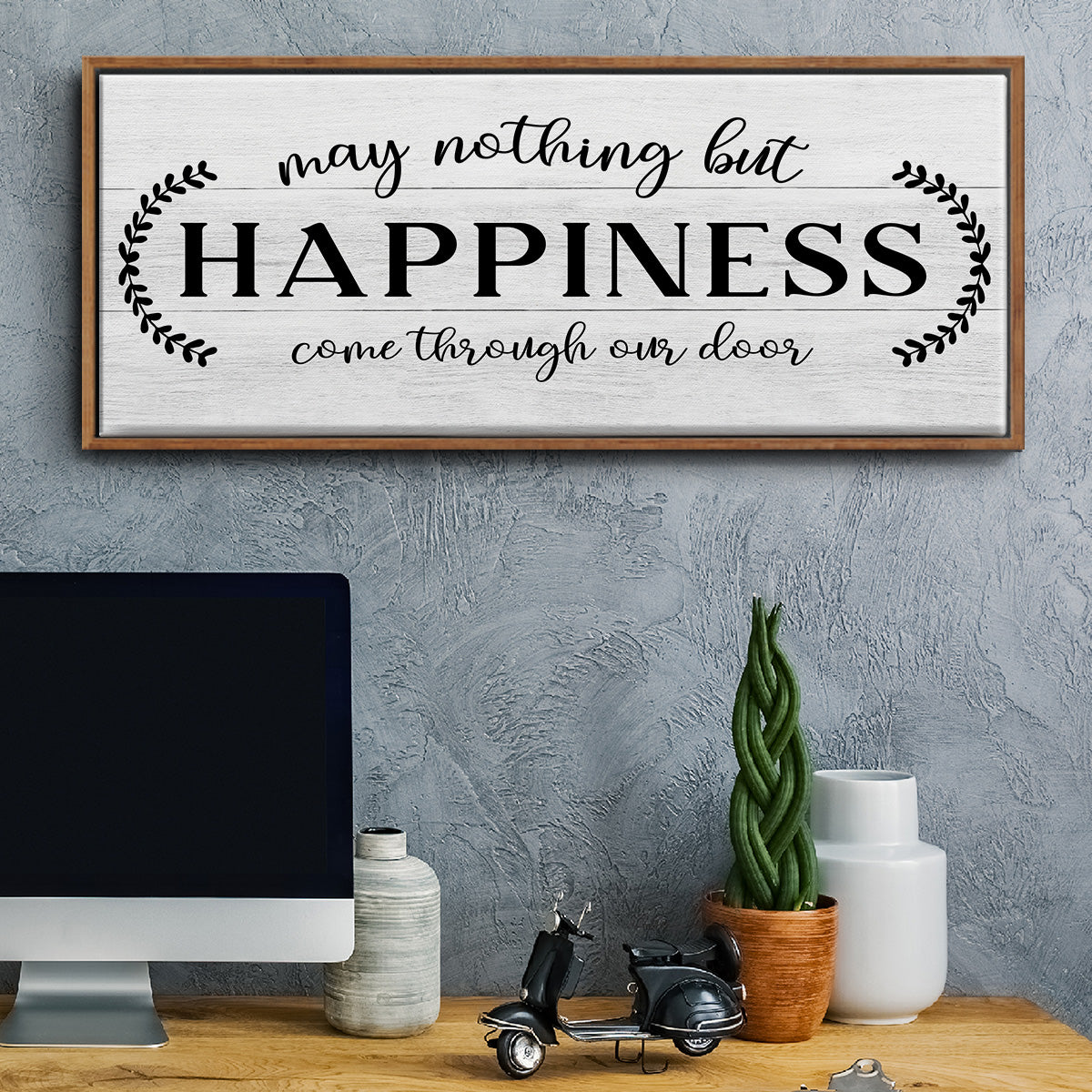 Through Our Door - Floater Framed Canvas Print