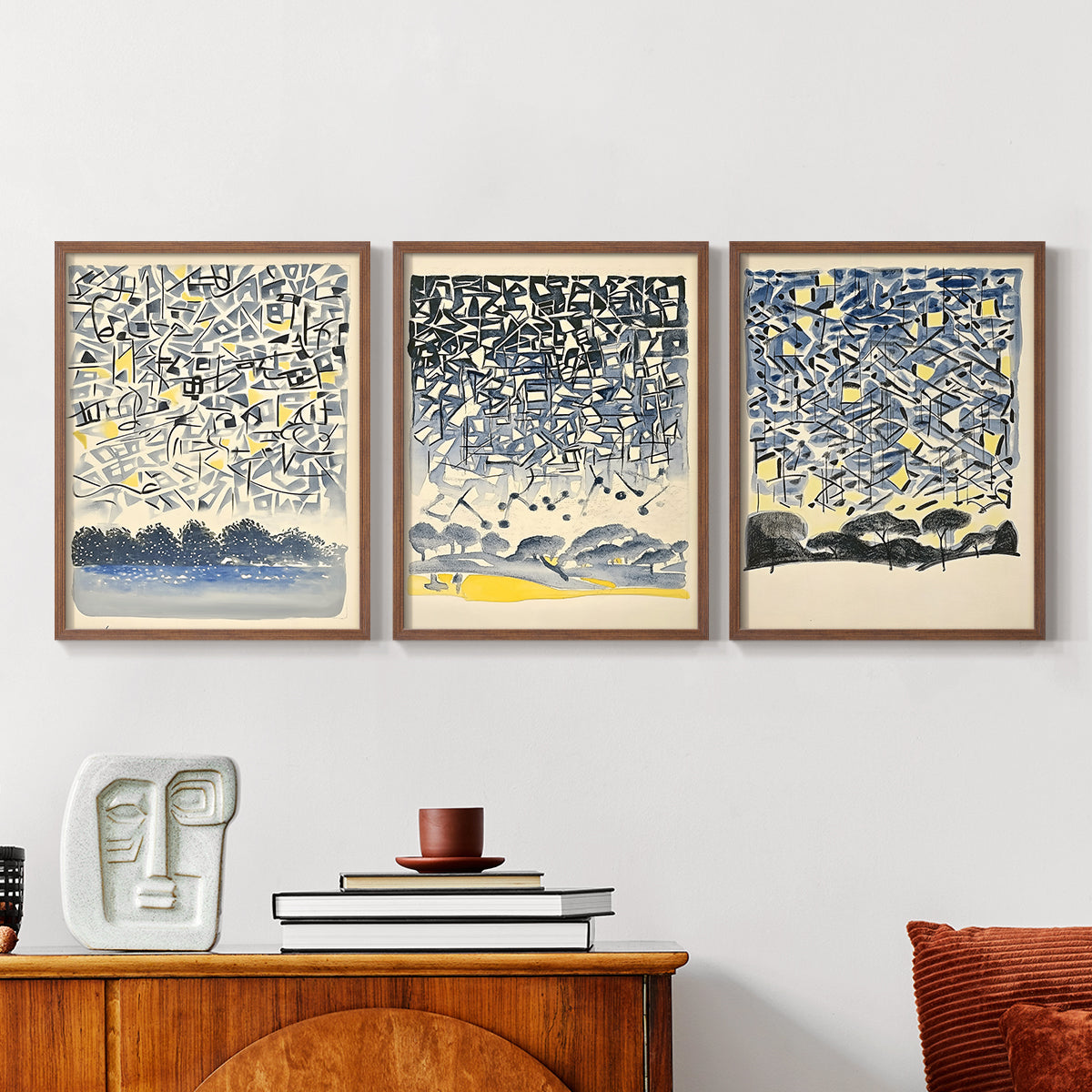 Abstract Series CXCII - Restickable Framed Art Set