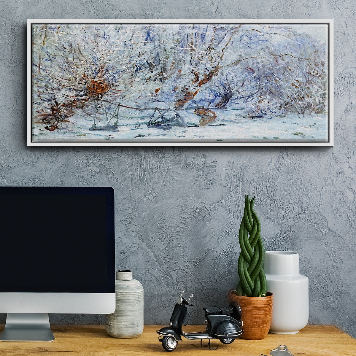 The Frost, 1885 - Floater Framed Canvas Print