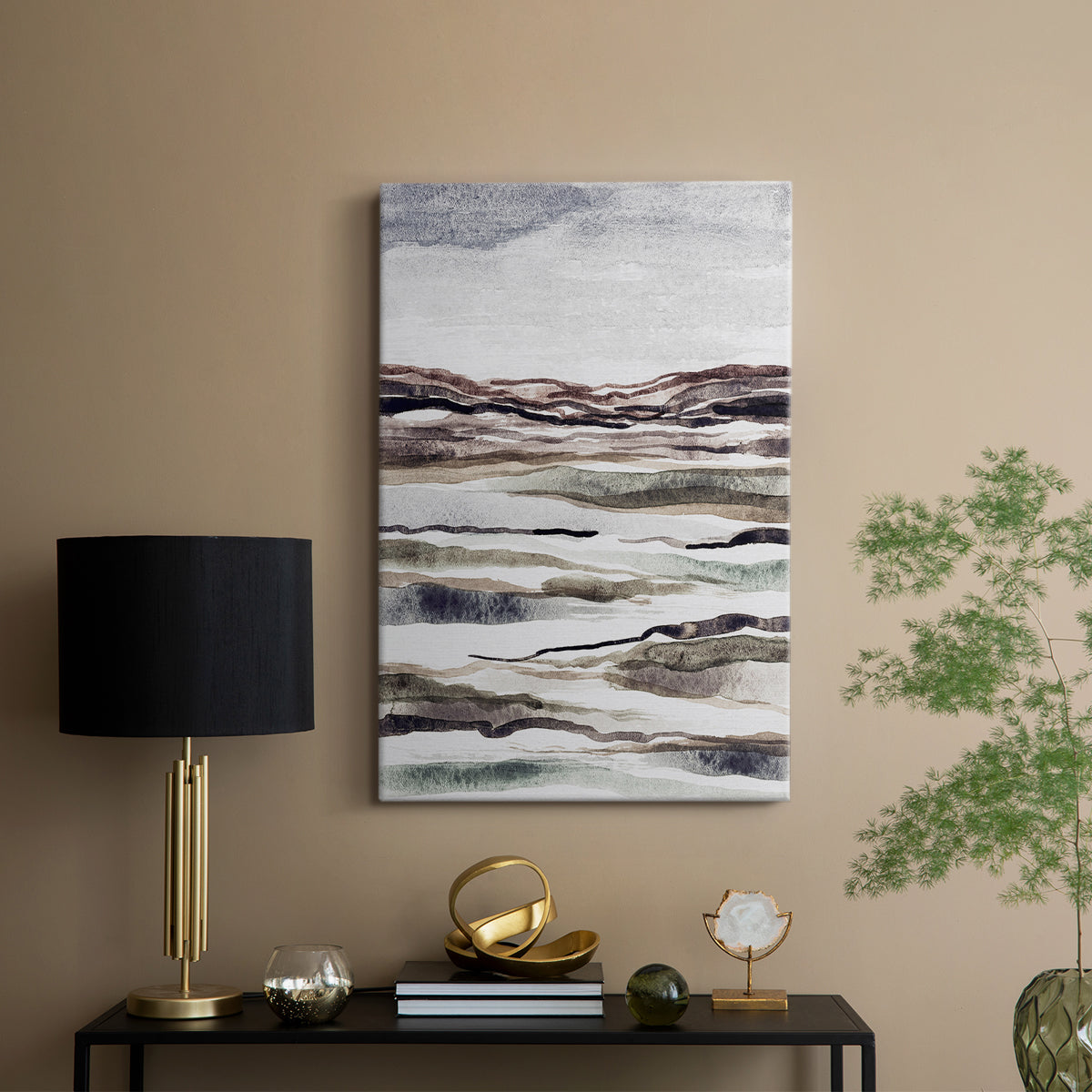 Muted Earth Layers II - Canvas Art Print