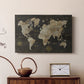 Safari World Map - Canvas Art Print