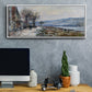 The Seine at Lavacourt, Effect of Snow, 1879 - Floater Framed Canvas Print
