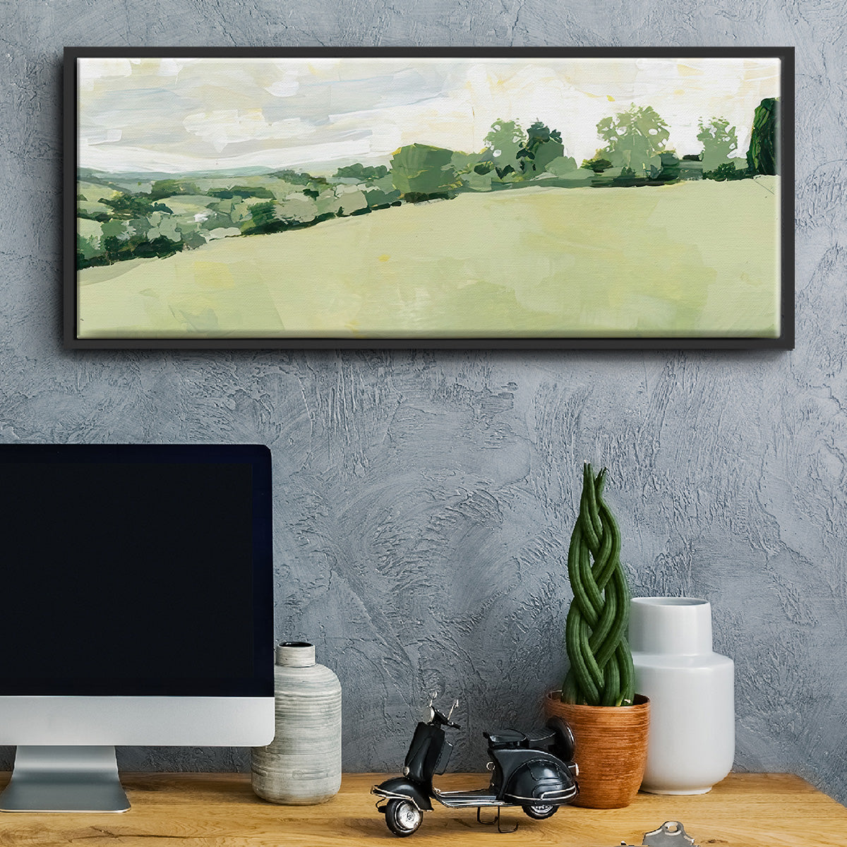 Pearly Pasture II - Floater Framed Canvas Print