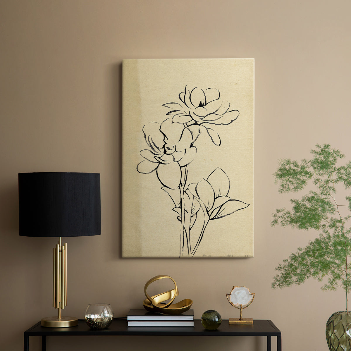 Magnolia Sketch II - Canvas Art Print