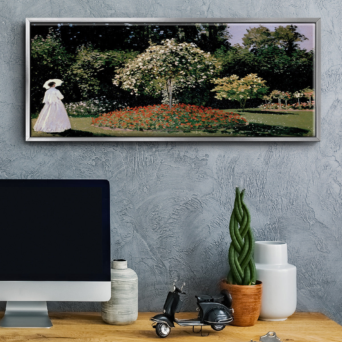 Jeanne Marguerite Lecadre in the Garden - Floater Framed Canvas Print