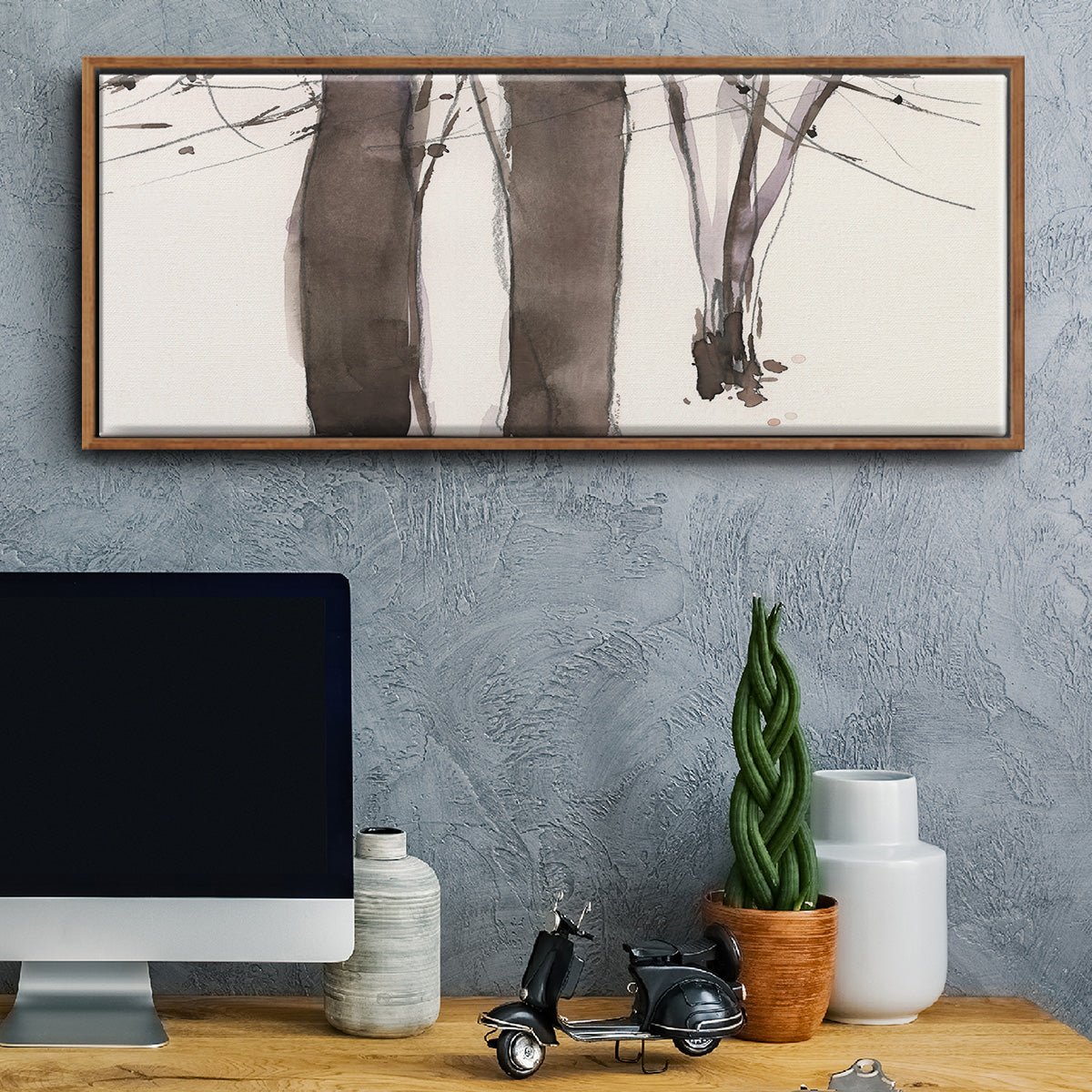 Under the Winter Tree II - Floater Framed Canvas Print