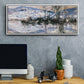 The Seine at Port Villez, Snow Effect, 1885 - Floater Framed Canvas Print