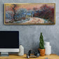 Road to Giverny in Winter, Sunset, 1885 - Floater Framed Canvas Print
