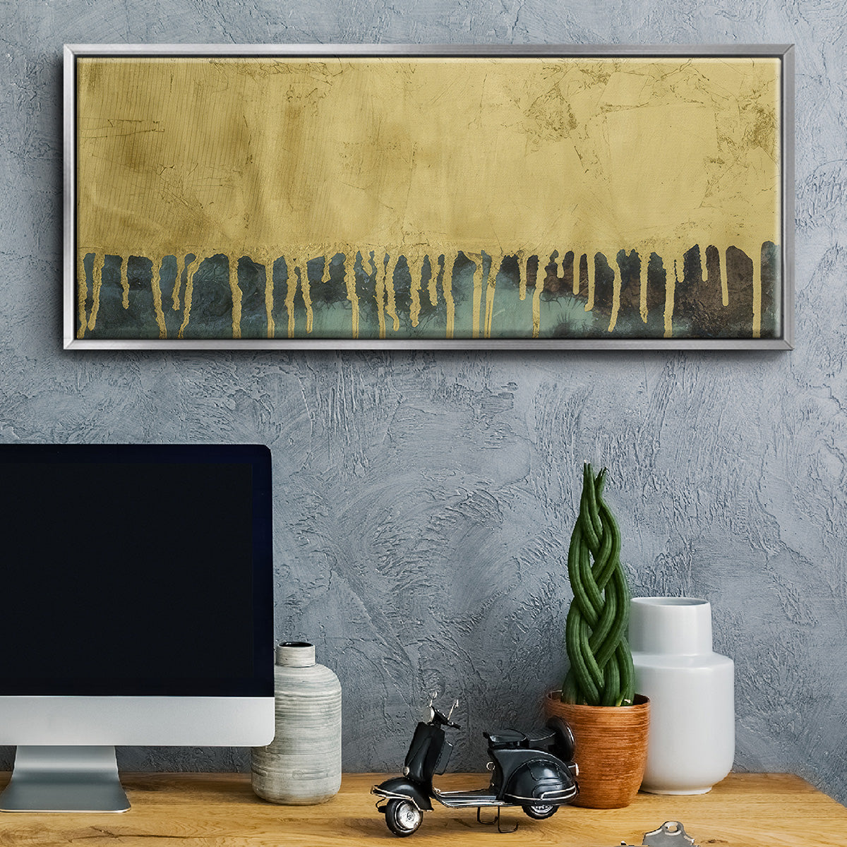 Aquafer II - Floater Framed Canvas Print