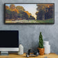 The road from Chailly to Fontainebleau by Monet - Floater Framed Canvas Print