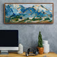 Blue Mountain Peaks I - Floater Framed Canvas Print