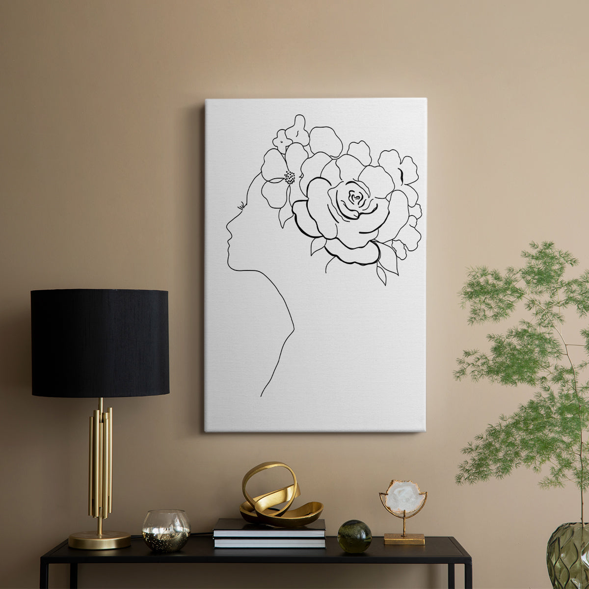 Fashion Floral Sketch II - Canvas Art Print
