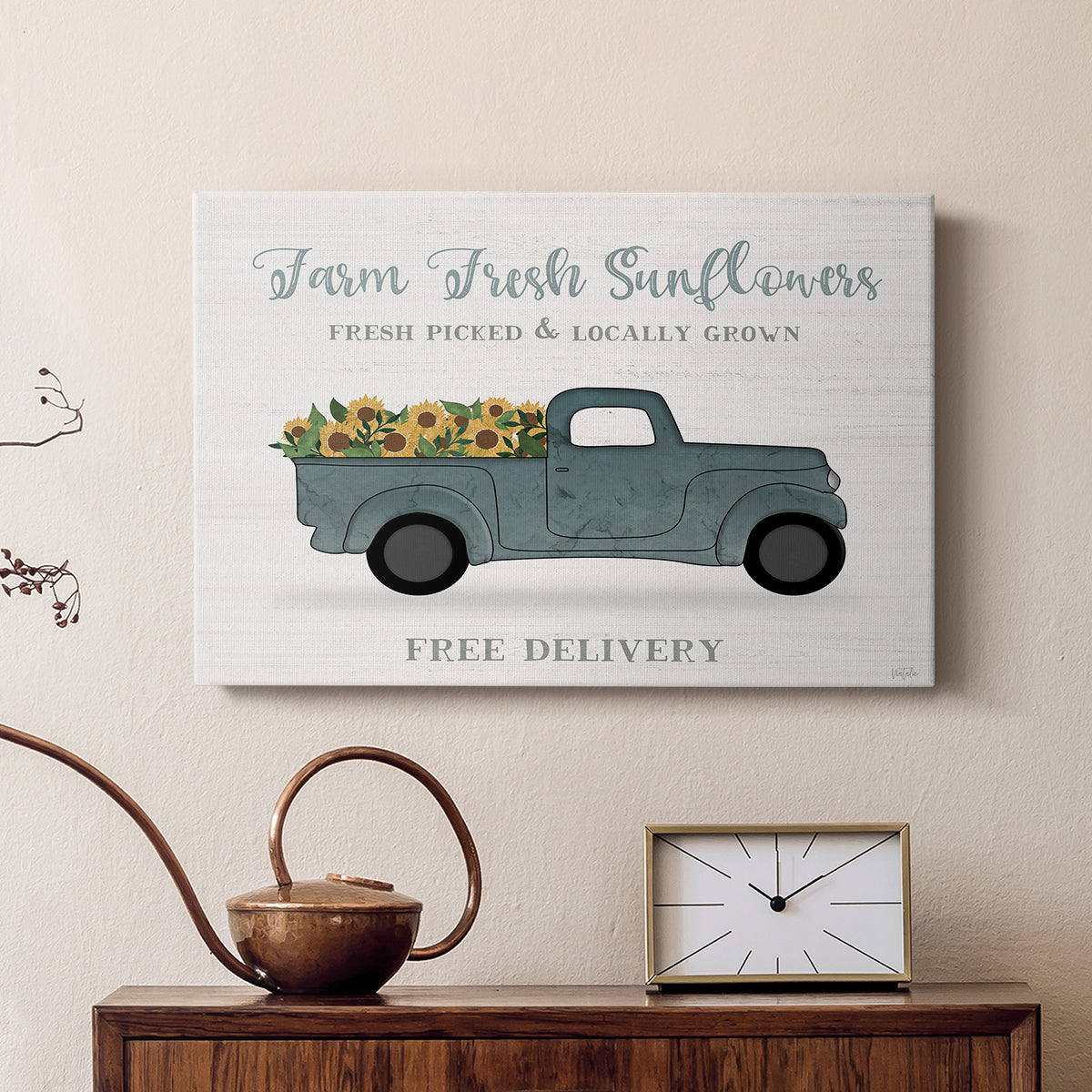 Farmers Market Truck - Canvas Art Print