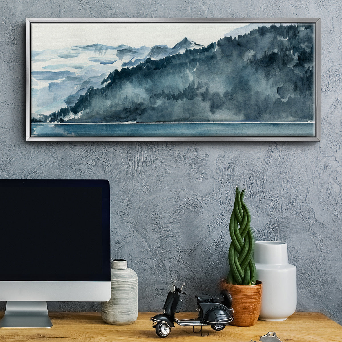 Winter Fjords II - Floater Framed Canvas Print