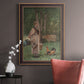 Realist genre scene of a milkmaid by Winslow Homer in an ornate bronzed mahogany wood frame displayed in a neutral interior setting.