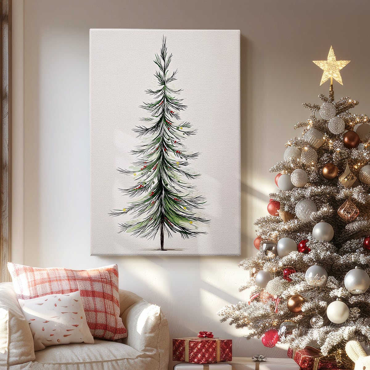 Silver Snow Blessing - Canvas Art Print