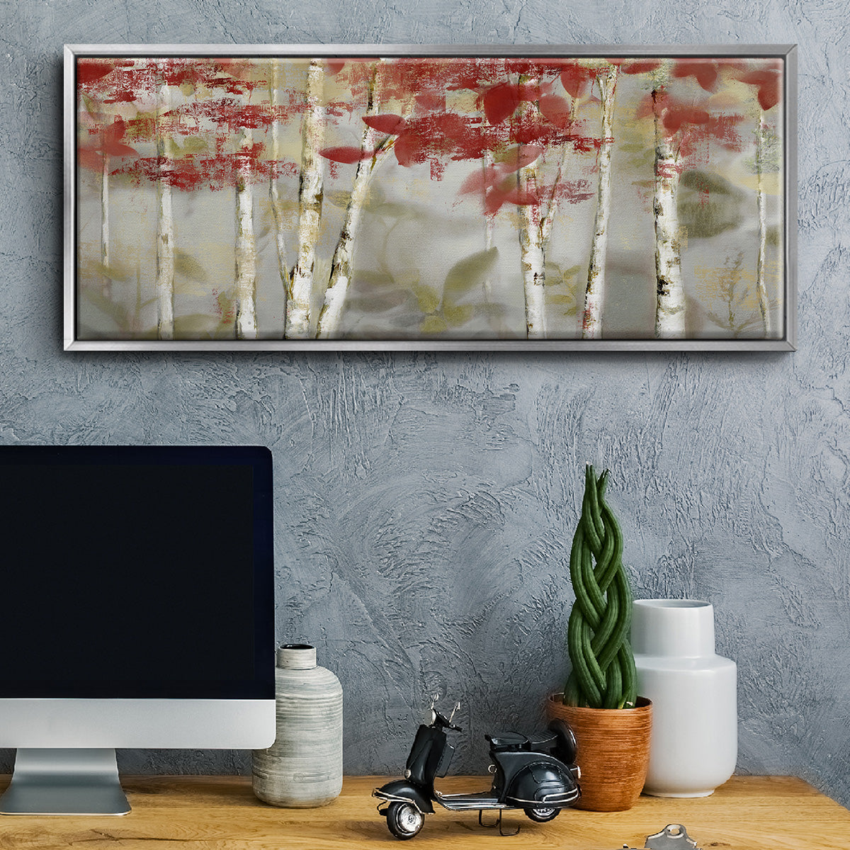 Autumn Forest - Floater Framed Canvas Print
