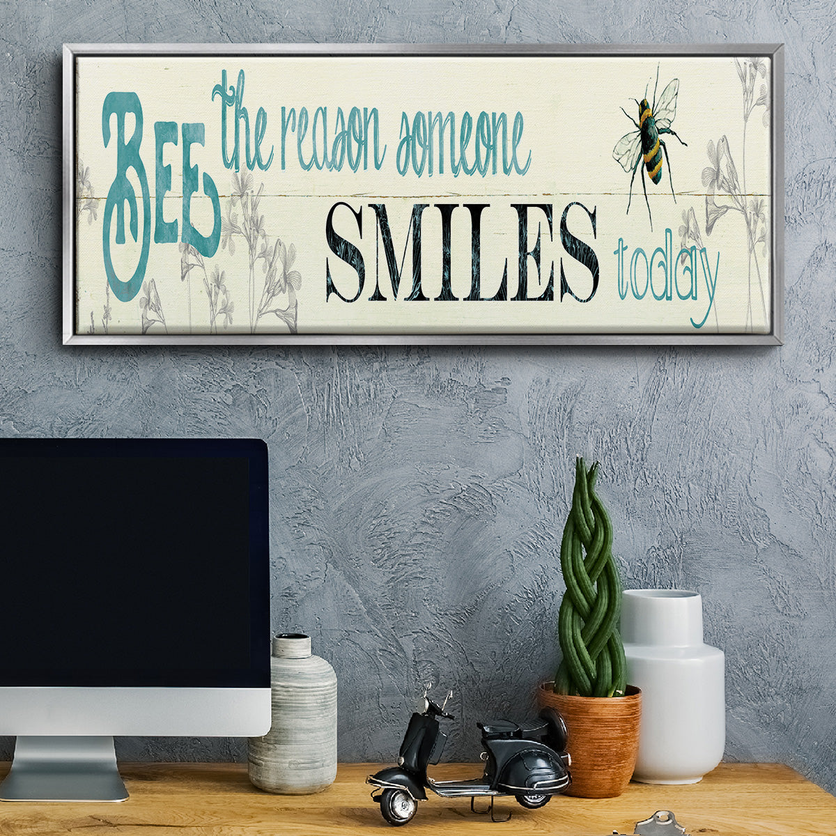 Bee The Reason - Floater Framed Canvas Print