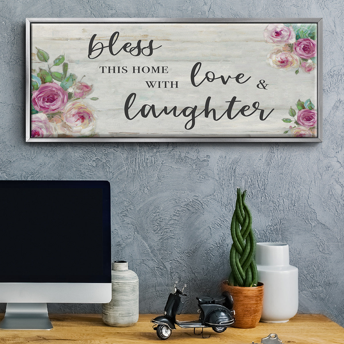 Love and Laughter - Floater Framed Canvas Print