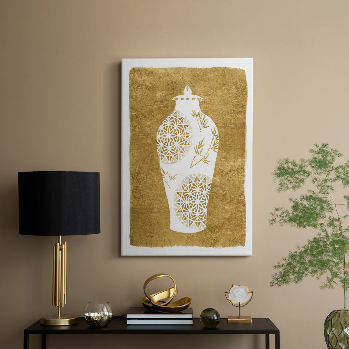 Golden Urn II - Canvas Art Print