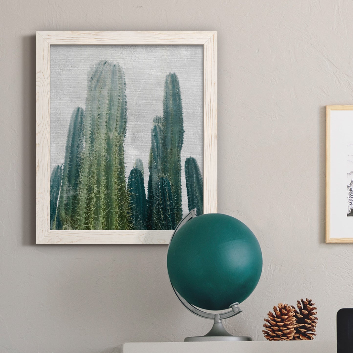 Aruba Cacti I - Premium Canvas Framed in Barnwood - Ready to Hang