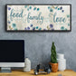 Food Family Love - Floater Framed Canvas Print