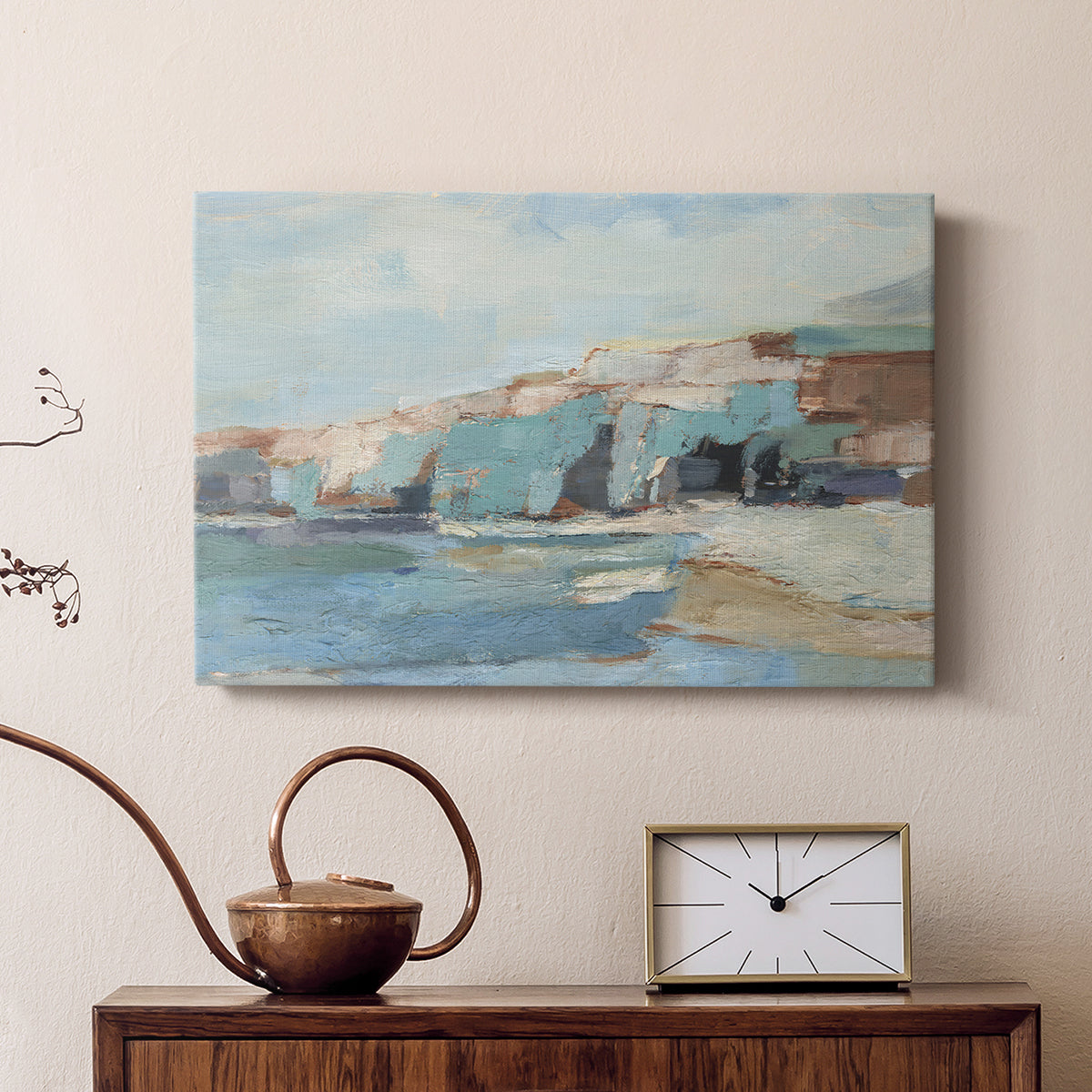 Turquoise Cliff Wall II - Canvas Art Print