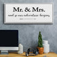 Mr. and Mrs. - Floater Framed Canvas Print