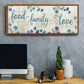 Food Family Love - Floater Framed Canvas Print