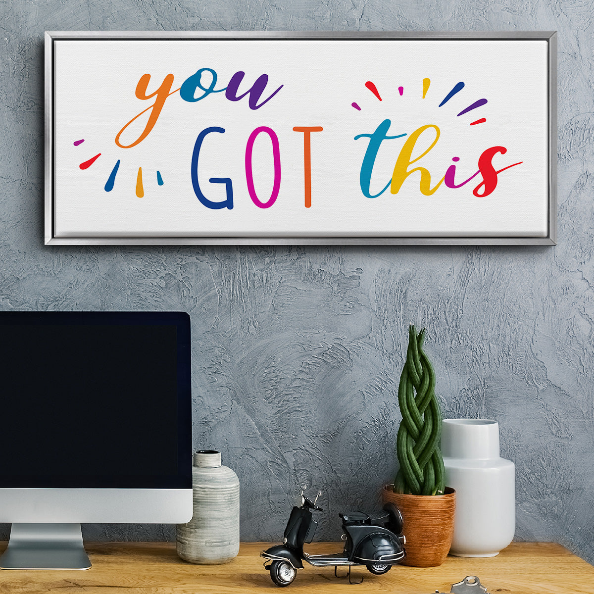 Rainbow Got This - Floater Framed Canvas Print