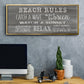 Beach Rules - Floater Framed Canvas Print