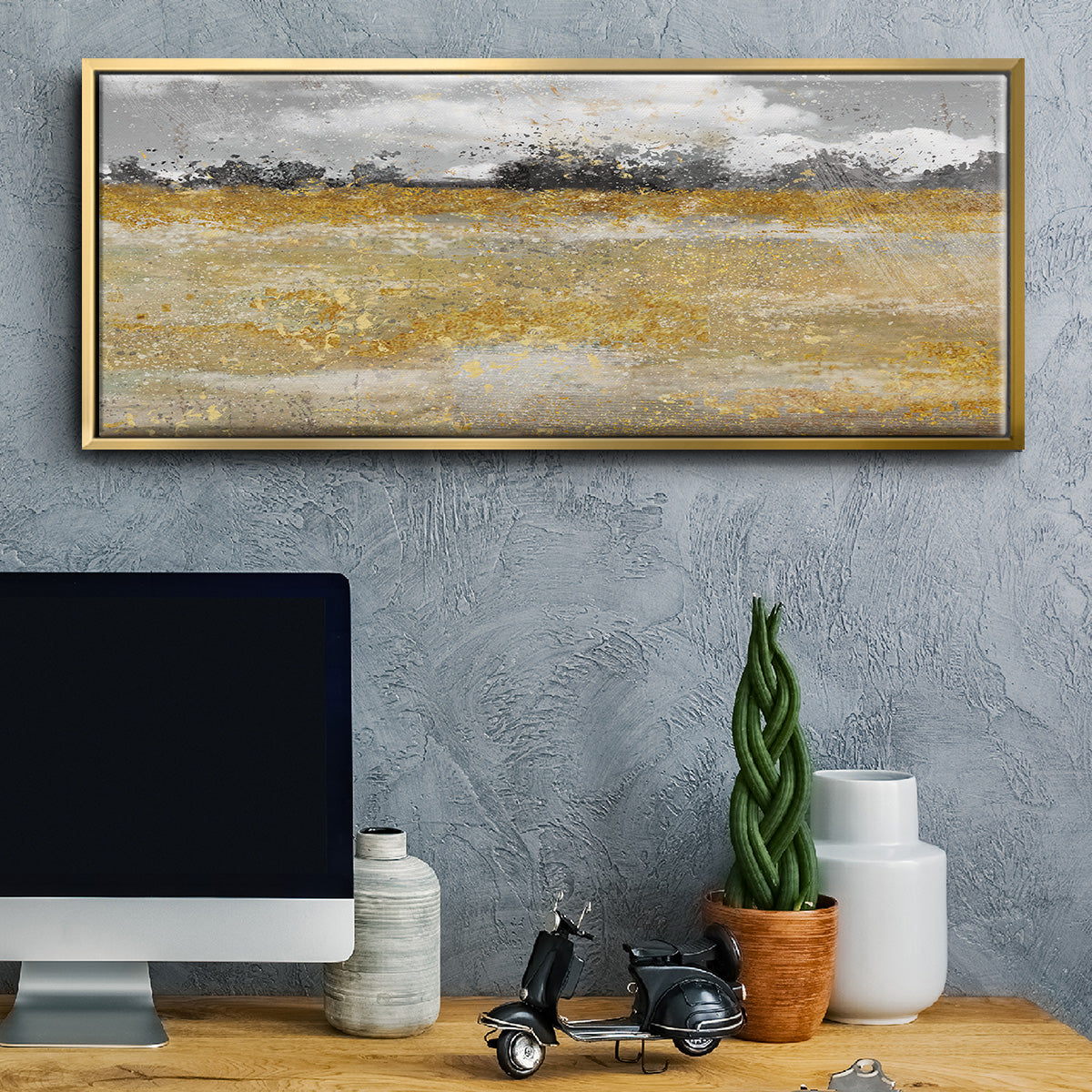 Meadow Shimmer II - Floater Framed Canvas Print