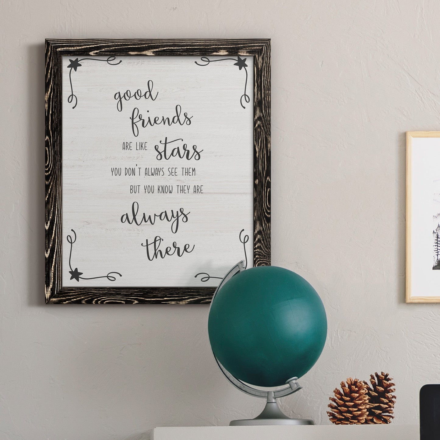 Always There - Barnwood Framed Canvas Print