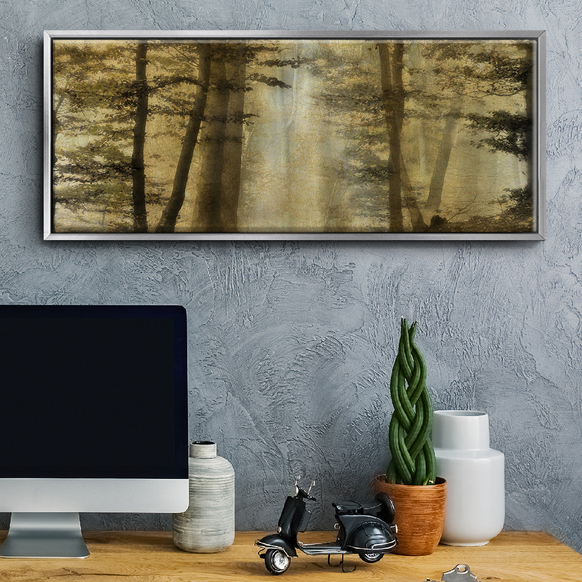 Golden Magic - Floater Framed Canvas Print