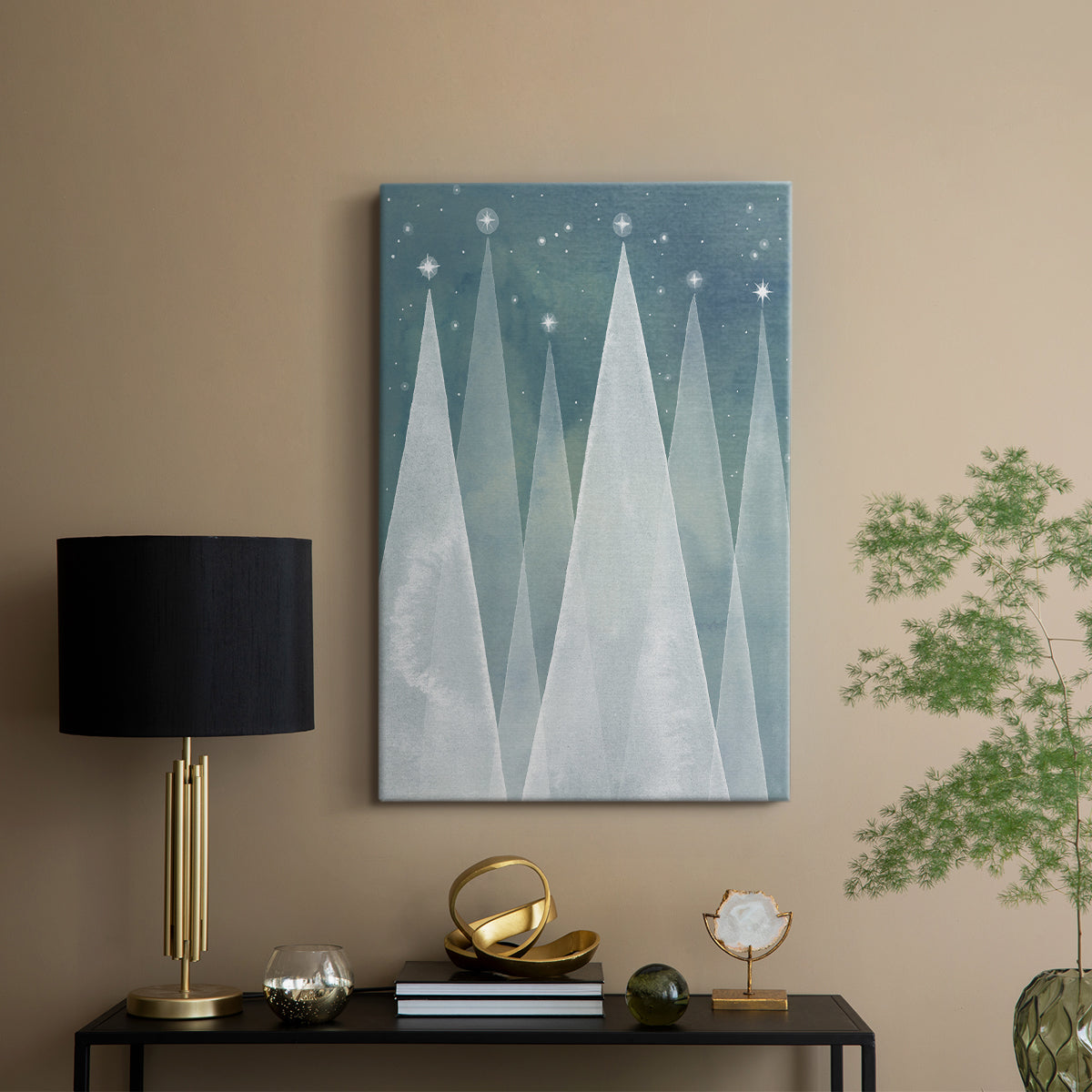 Mod Evergreens I - Canvas Art Print