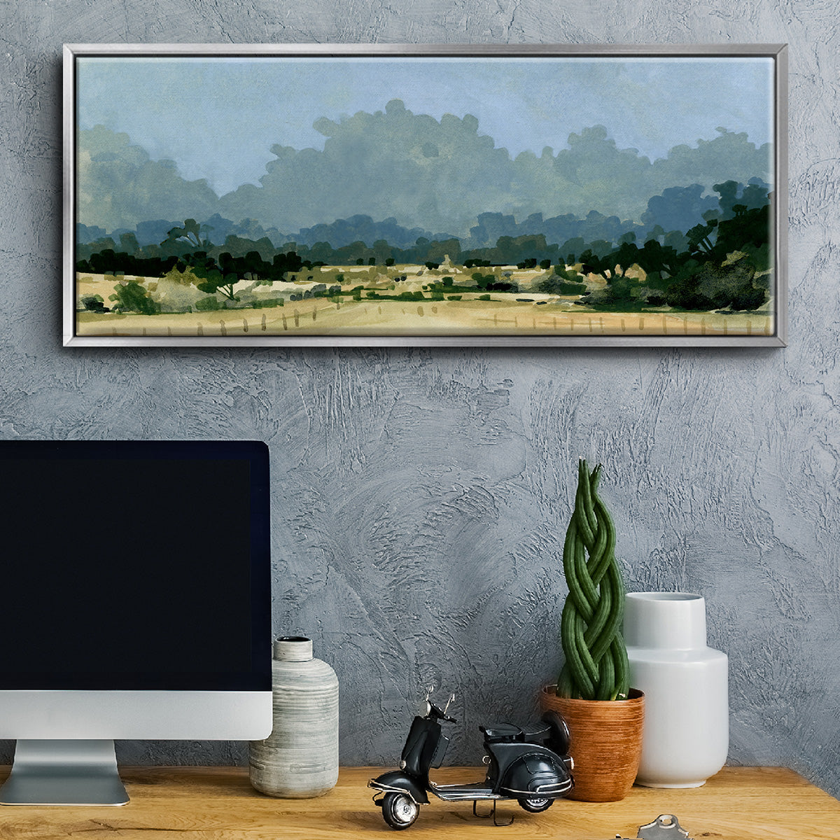 Wild Farmland I - Floater Framed Canvas Print