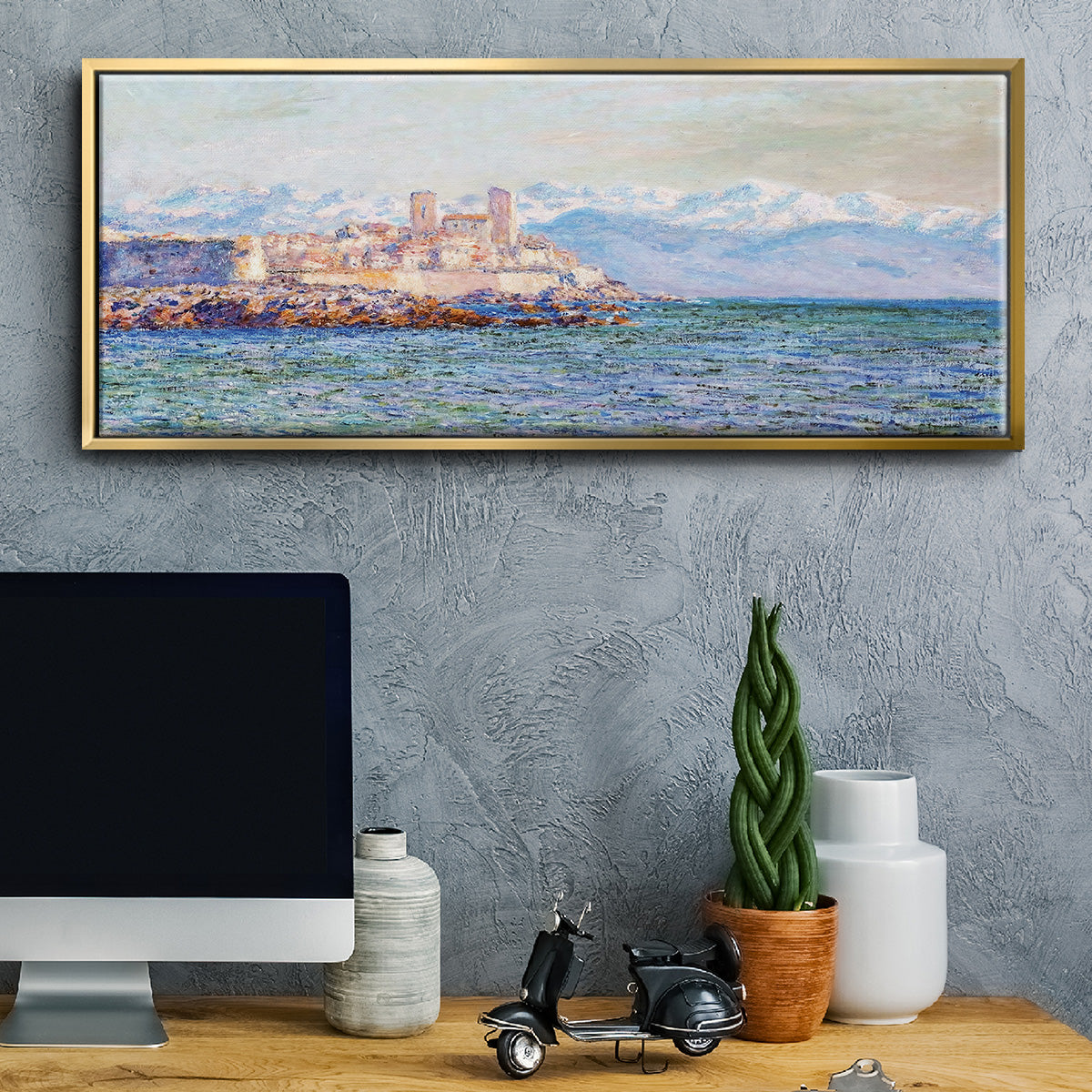 The Old Fort at Antibes, 1888 - Floater Framed Canvas Print