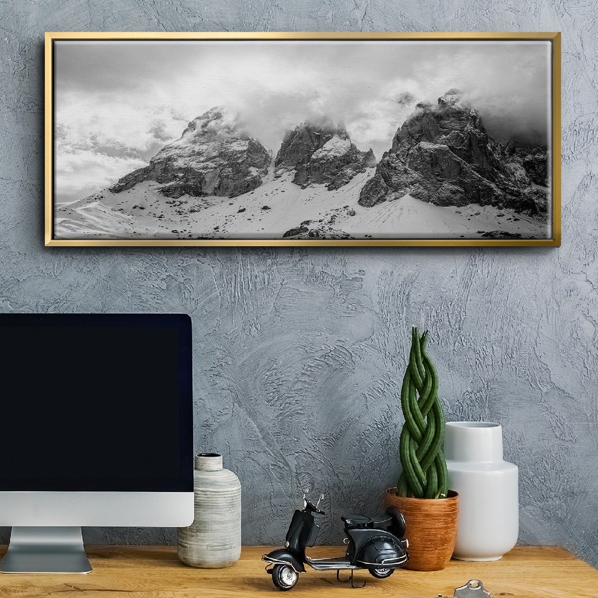 Dolomites - Floater Framed Canvas Print