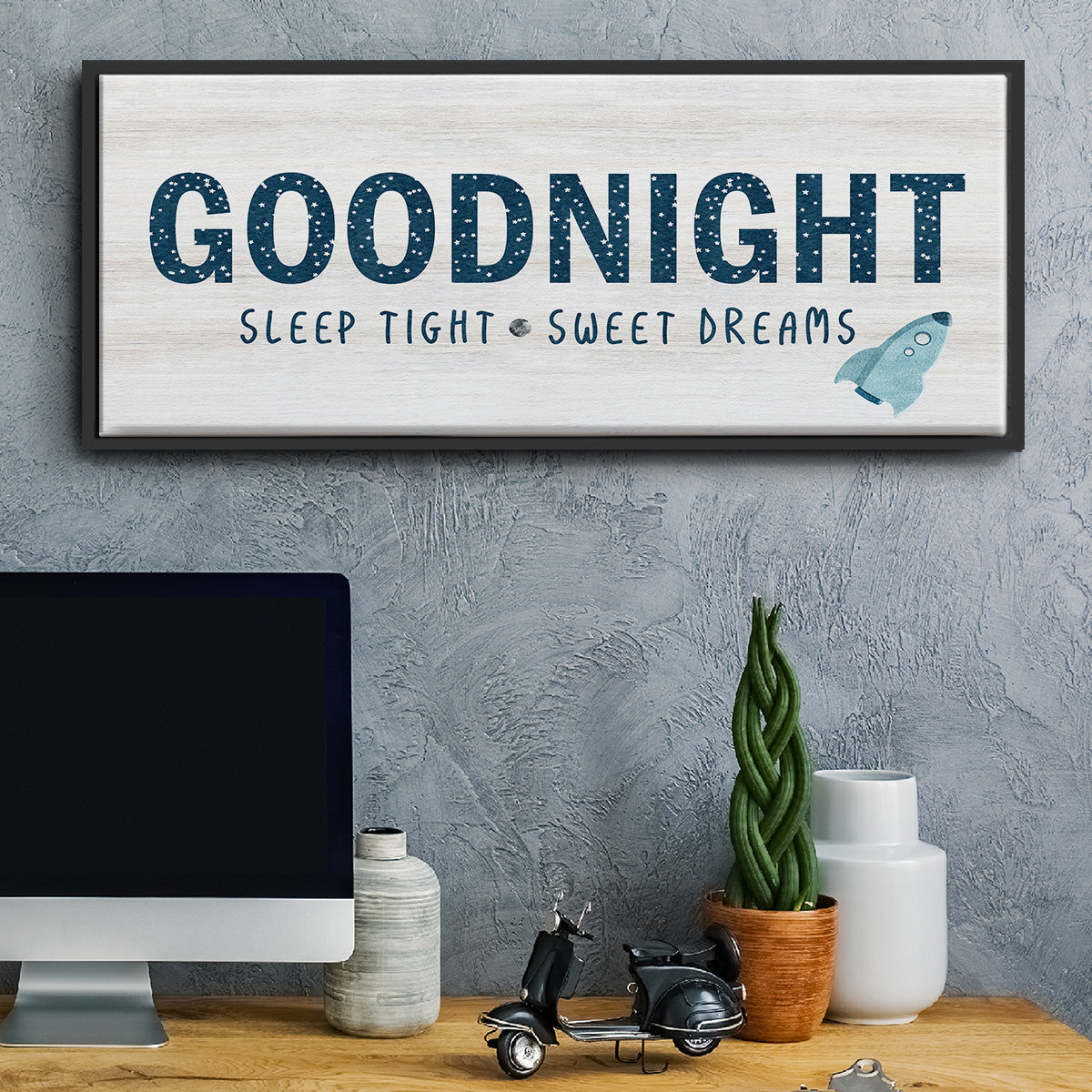 Sleep Tight Sweet Dreams - Floater Framed Canvas Print