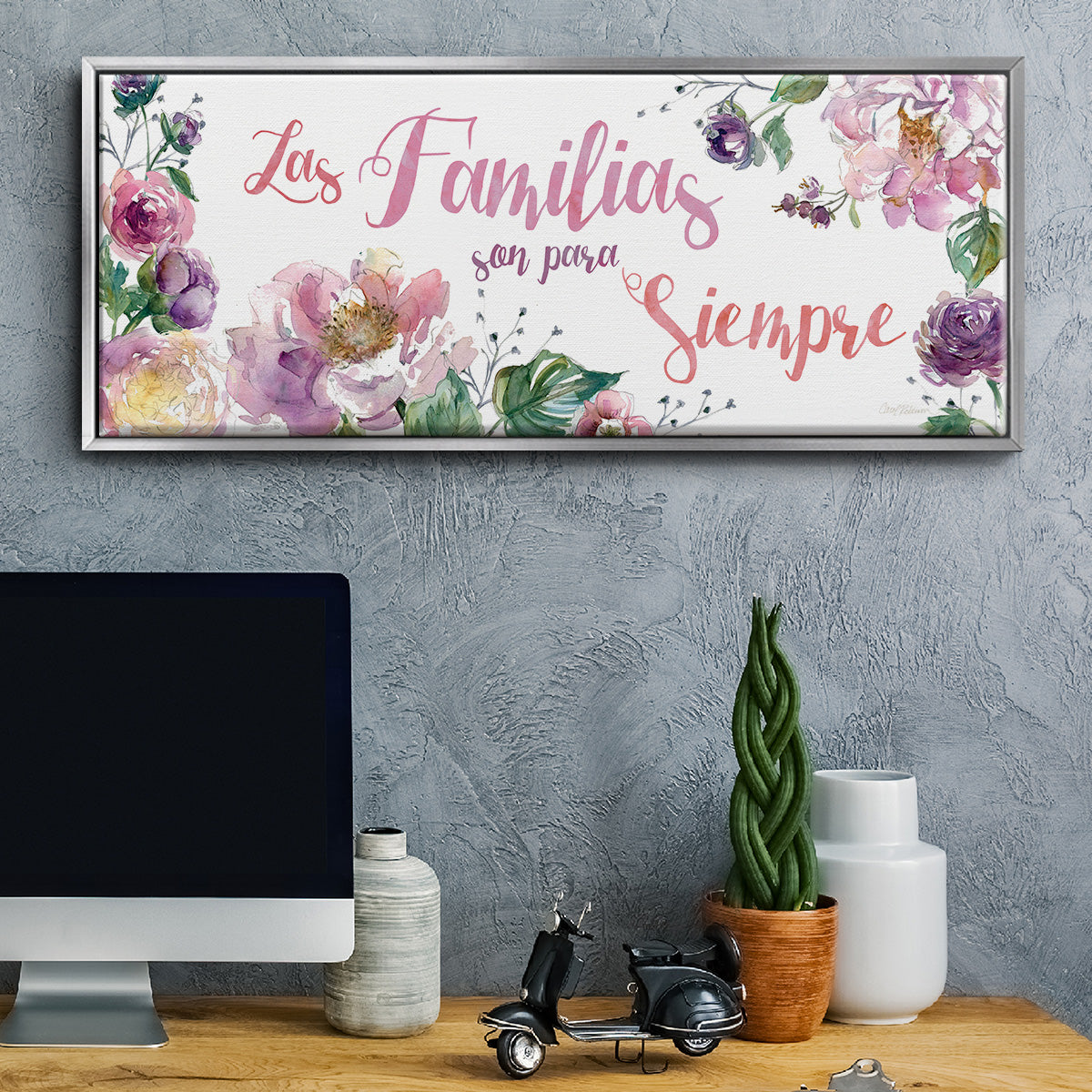 Familias Siempre - Floater Framed Canvas Print