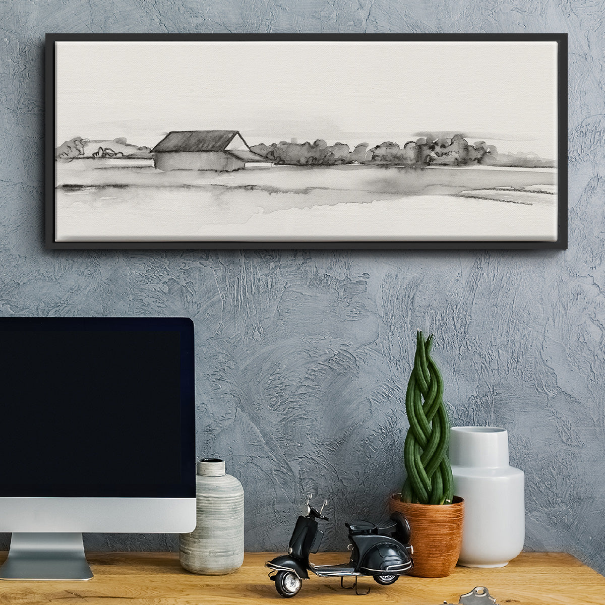 Wyeth Barn I - Floater Framed Canvas Print
