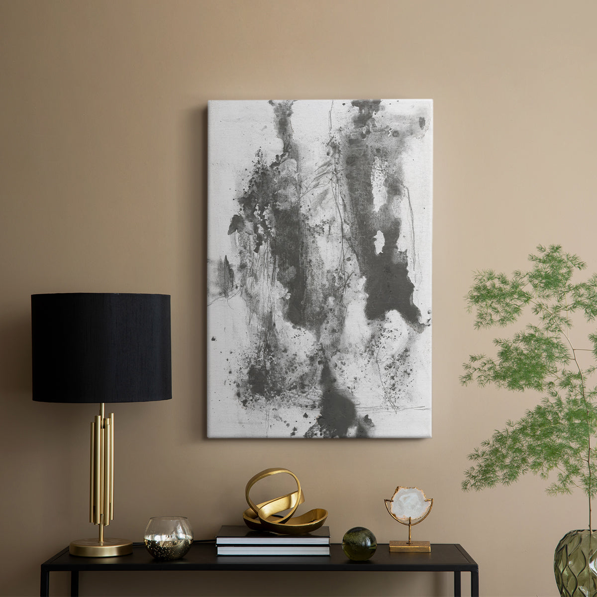 Graphite Abstract III - Canvas Art Print