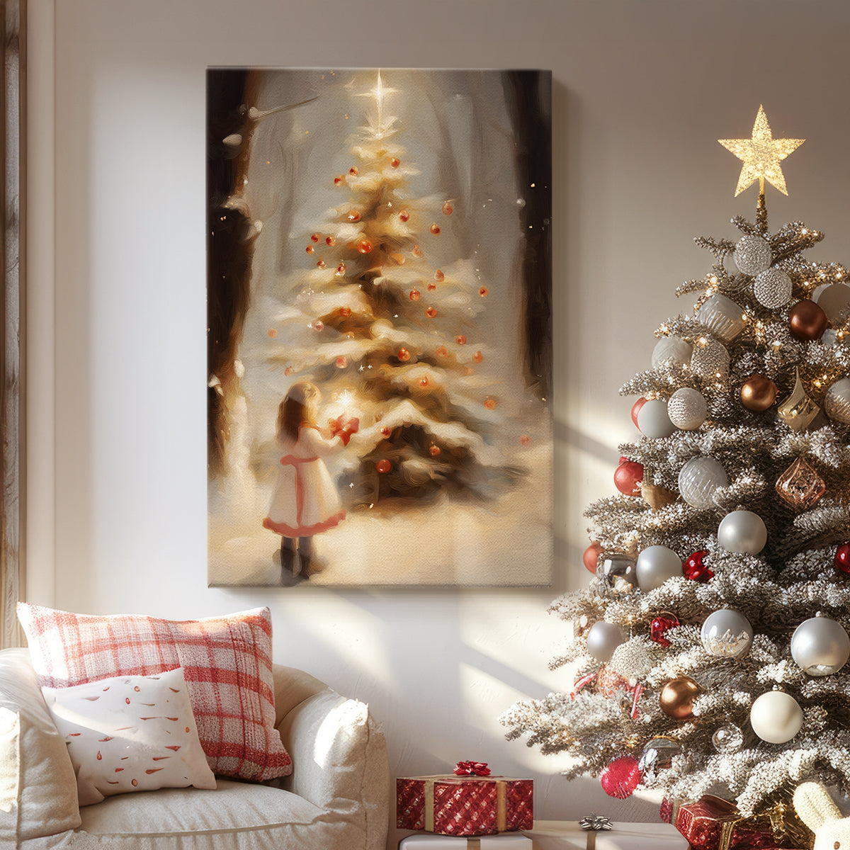 Amber Nativity Lane - Canvas Art Print