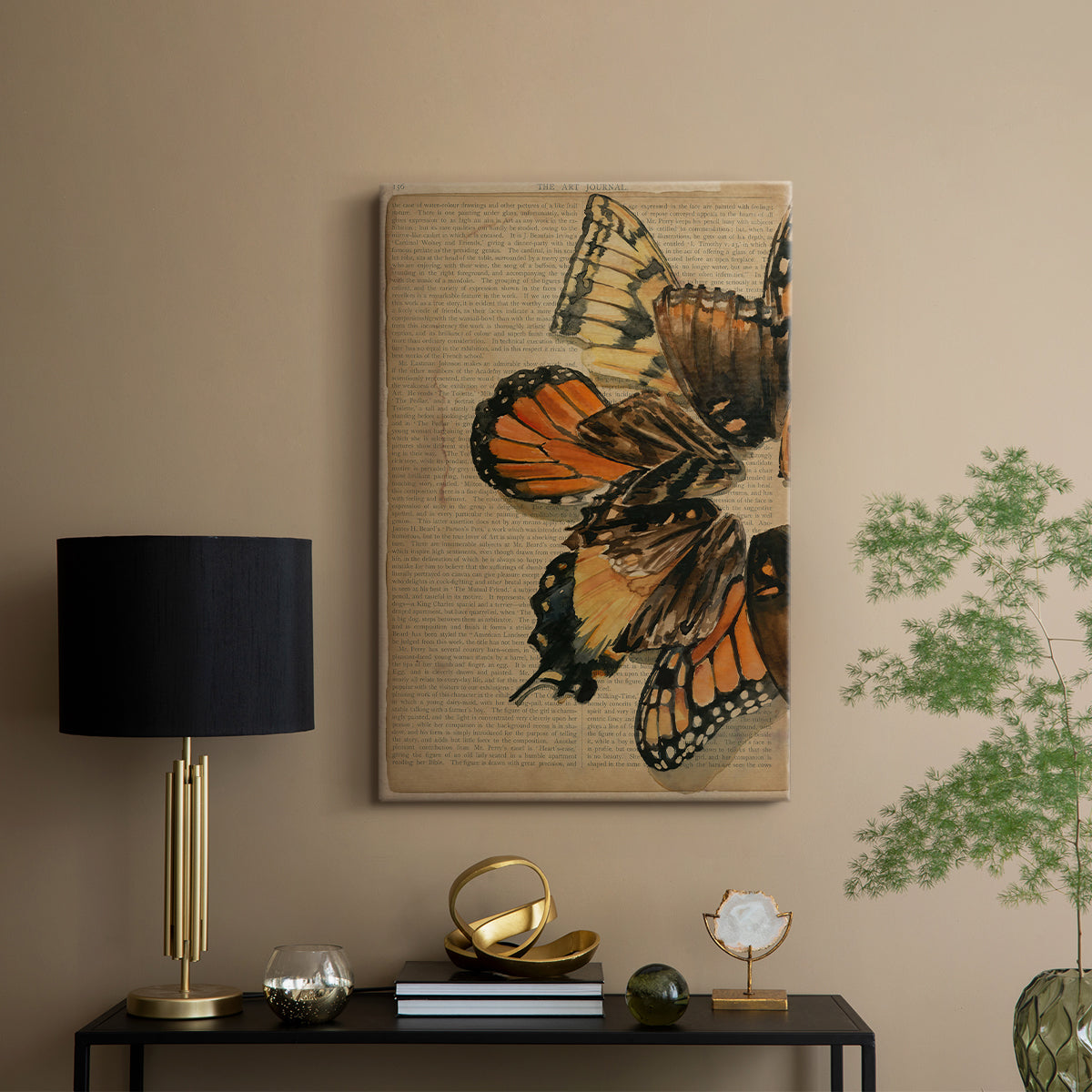 Winged Wreath II - Canvas Art Print