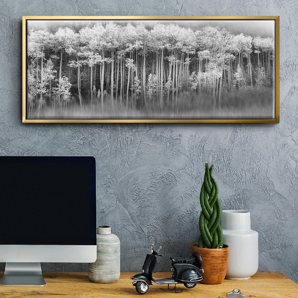 Dreamy Aspen - Floater Framed Canvas Print
