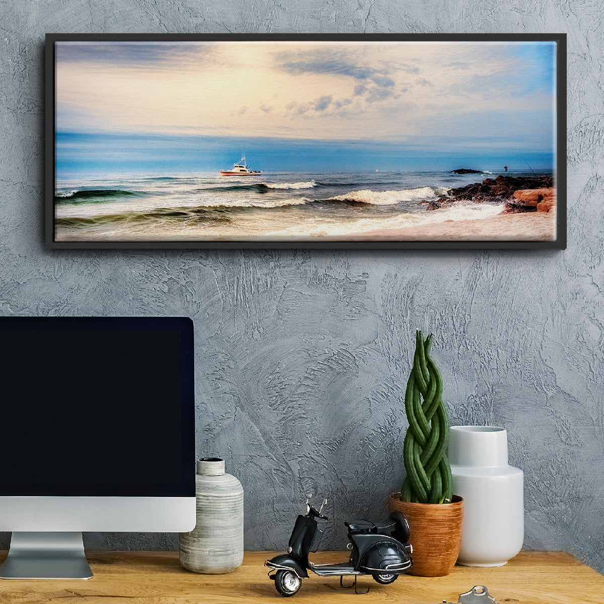 Heading to Sea - Floater Framed Canvas Print