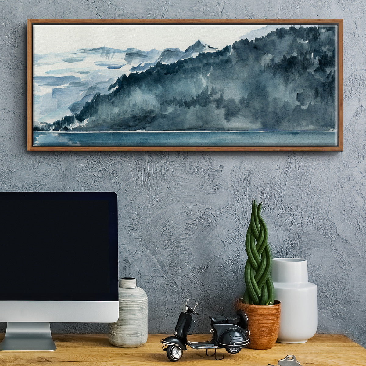 Winter Fjords II - Floater Framed Canvas Print