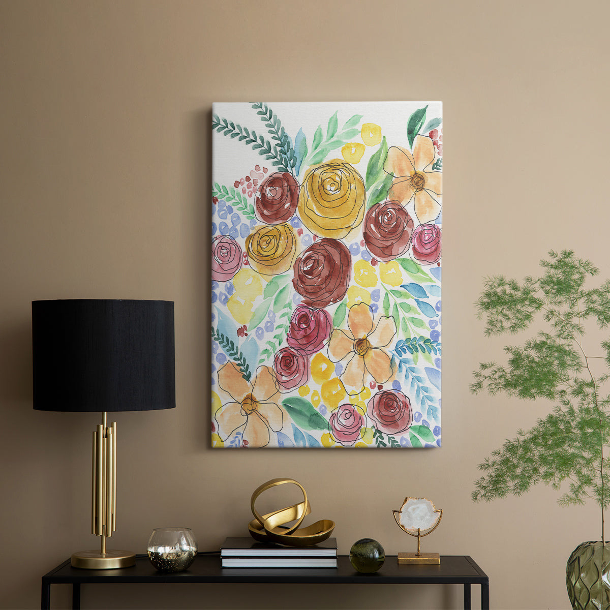 Flower Carousel II - Canvas Art Print