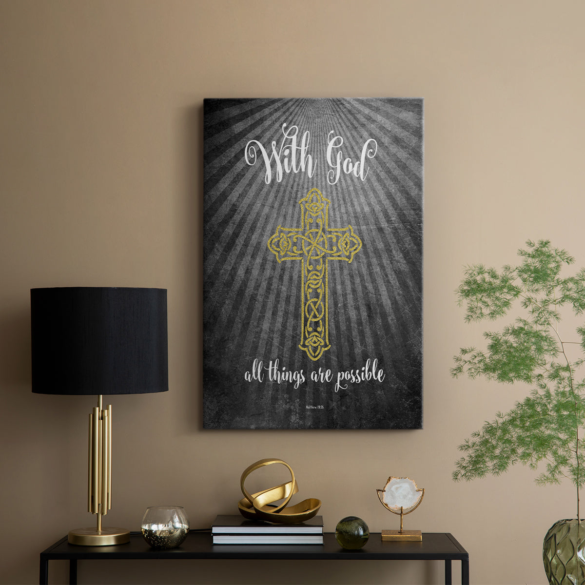 With God Gold - Canvas Art Print