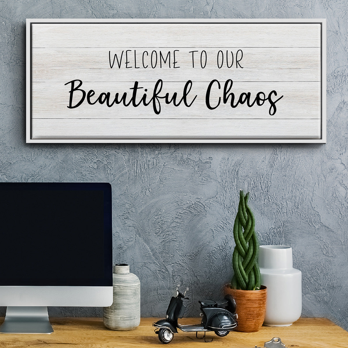 Beautiful Chaos - Floater Framed Canvas Print